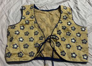 New Ethnic Mirror Work Blouse