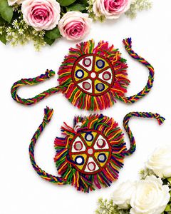 Boho Embroidered Pom Po
