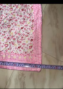 Pink Quilted comforter with Flora Print