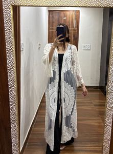Mesh Lace Detail Cape