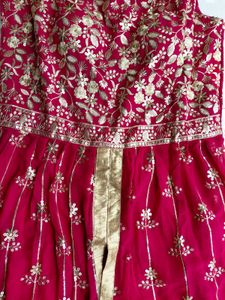 Stunning Red &amp; Gold Embroidered Sharara Suit Set