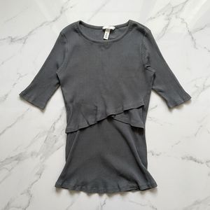H&amp;M mama Ribbed Crossover Maternity Top