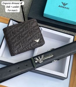 Emporio Armani Belt &amp; Wallet Set