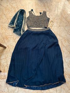 Blue lehnga set (Blouse)