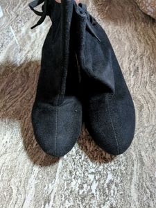 Suede Black Boots