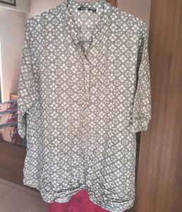 Elegant Grey Printed Kurta