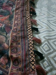 Bohemian Print Saree with Tassels