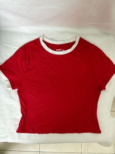 Red Cropped Baby Tee