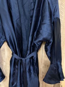 Satin Navy Robe