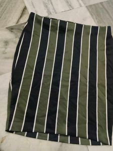 Striped Pencil Skirt