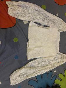 Lace Crop Top with Padded Cups