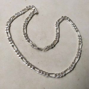 SR91 Pure Silver Figaro 🥨 Chain 51.300gm