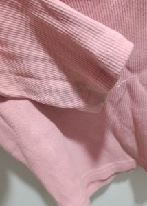 Cute Baby Pink Sweetheart Neck Crop Top