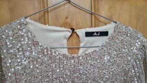 Sparkling Sequin Long Sleeve Crop Top