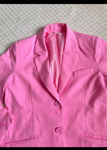 Chic Pink Oversized Blazer