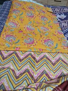 Vibrant Floral Print Cotton Fabric