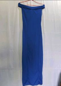 Royal Blue Off-Shoulder Dress
