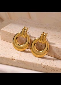 Chunky Gold Hoop Earrings
