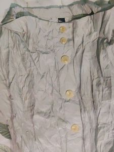Crushed Linen Button-Up Dress