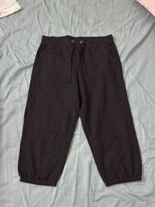 MAX Black Cropped Drawstring Pants