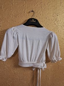 White Forever 21 Wrap Top