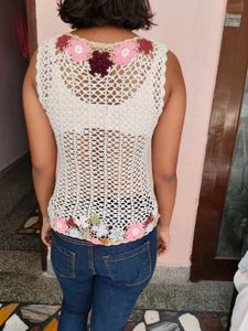 Boho Crochet Flower Tank Top