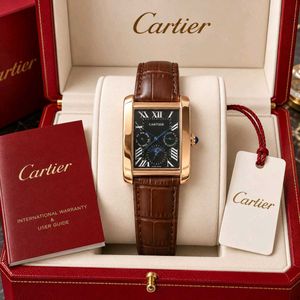 Elegant Cartier Watch Leather Strap