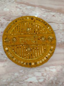 Embellished Mehndi and Halti Plate Cloth Cover