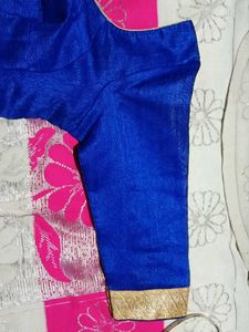 Elegant Blue and White Saree