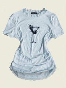Cute Baby Blue Martini Graphic Tee
