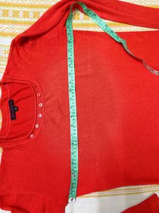 Cozy Orange Long-Sleeve Knit Top