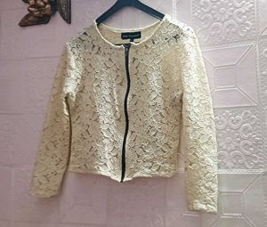 Lace Zip-Up Jacket