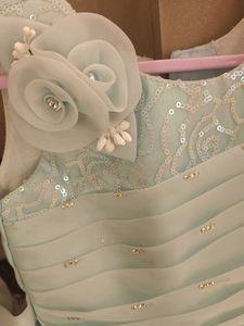 Girls Baby Blue Party Dress