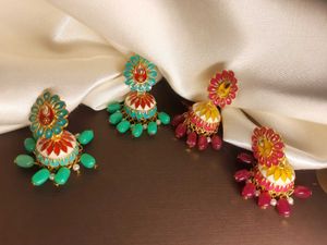 Beautiful MEENAKARI EARRING 💞👌👌