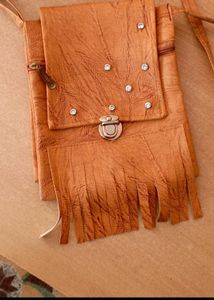 Vintage Leather Fringe Bag