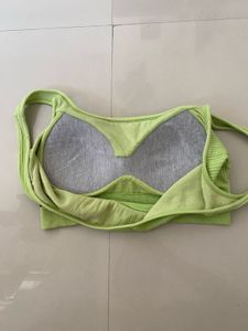 Lime Green Sports Bra &amp; Black Leggings Set