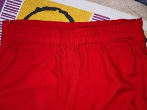 Red Flared Plazo