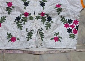Embroidered Blouse with Floral Design