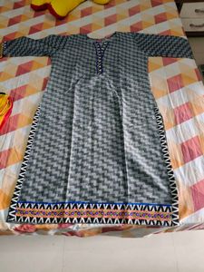 Stylish Printed Grey Kurta