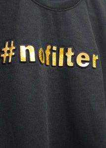 Black #nofilter Crop T-Shirt