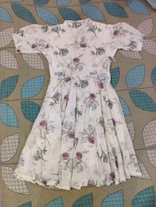 Floral Print Short Sleeve Dress