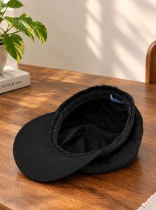 Authentic Prada Black Nylon Beret Hat
