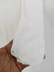 White V-Neck Tunic Top