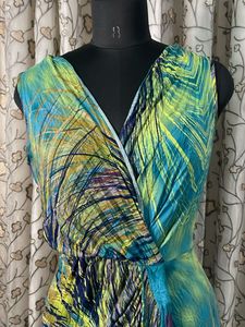 Vibrant Print Wrap Dress