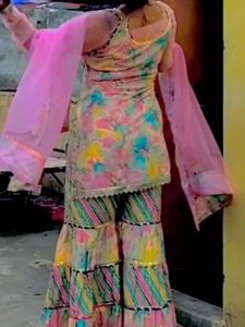 Pink sharara