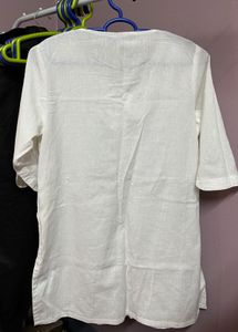 Classic White Linen Kurta