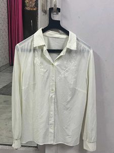 Elegant Cream Embroidered Blouse