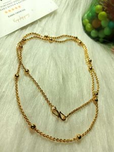 Gold Beads Chain  (Pack Of 2)