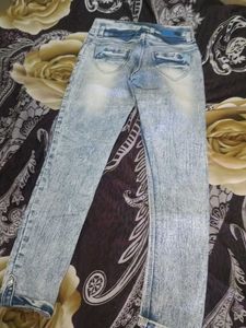 Stylish Acid Wash Denim Jeans