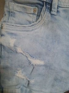 Lee Cooper blue Distressed Denim Shorts